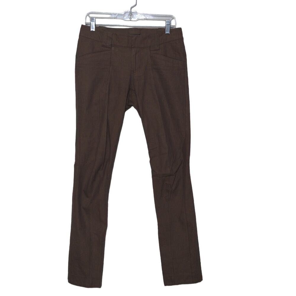 Arcteryx Womens Reia Chino Pants Brown Mid Rise Lined Trim Fit Hiking Camping 4